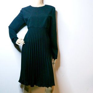 CHETTA B VINTAGE DRESS VTG ACCORDION PLEATED SKIRT LBD